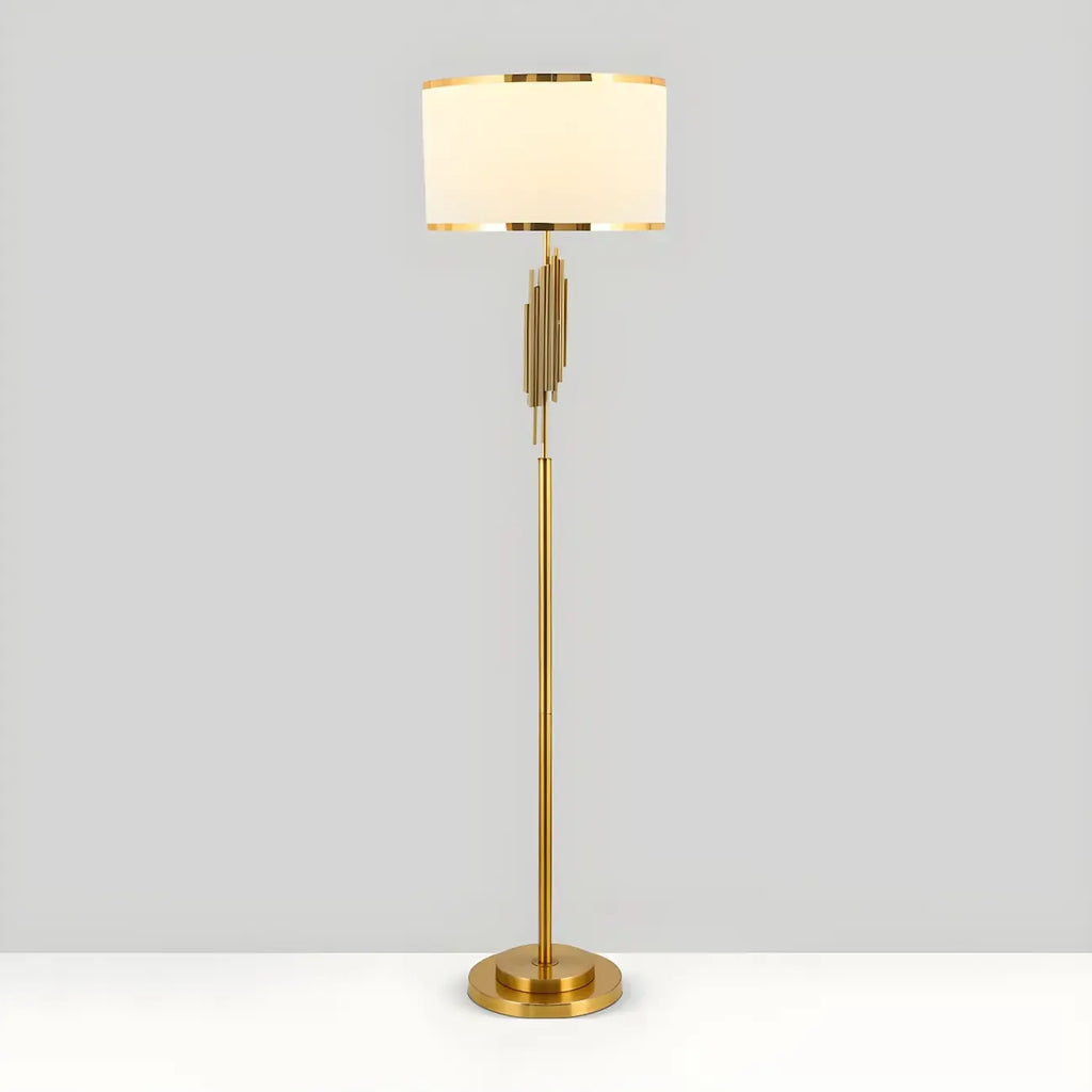 Lampadaire contemporain doré pour salon