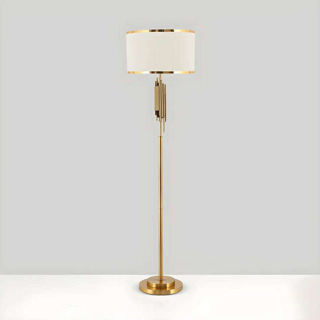 Lampadaire contemporain doré pour salon