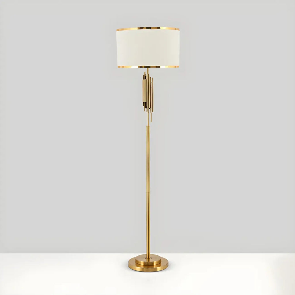 Lampadaire contemporain doré pour salon
