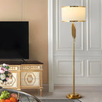Lampadaire contemporain doré pour salon