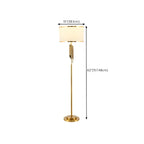 Lampadaire contemporain doré pour salon