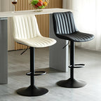 Sgabelli da bar girevoli regolabili in pelle con schienale per bar domestico