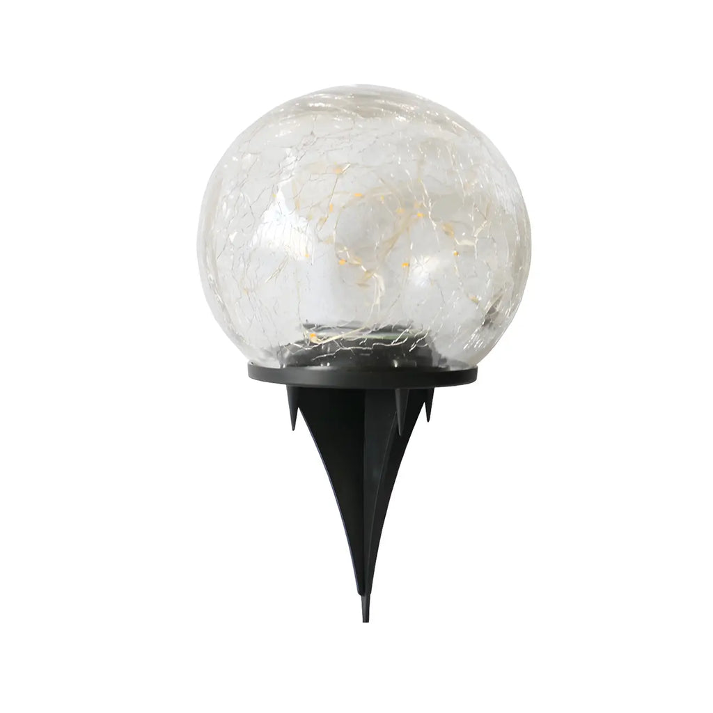 Éclairage paysager solaire moderne à LED sous globe en verre