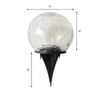 Éclairage paysager solaire moderne à LED sous globe en verre