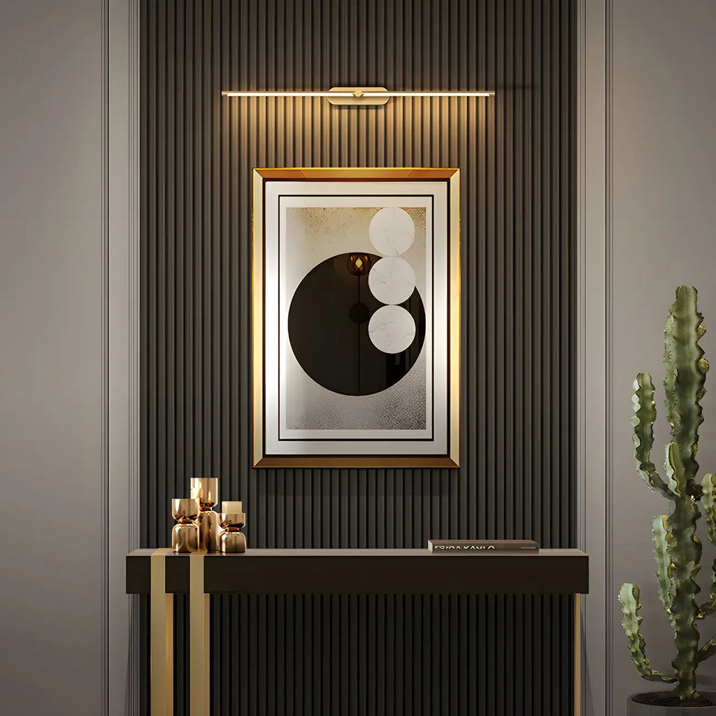Applique murale moderne en laiton avec LED intégrée pour salle de bain