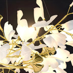 Lustre floral doré moderne et artistique pour cuisine