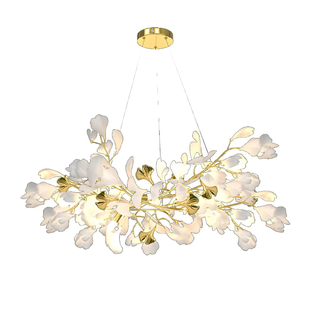 Lustre floral doré moderne et artistique pour cuisine