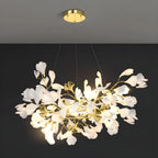 Lustre floral doré moderne et artistique pour cuisine
