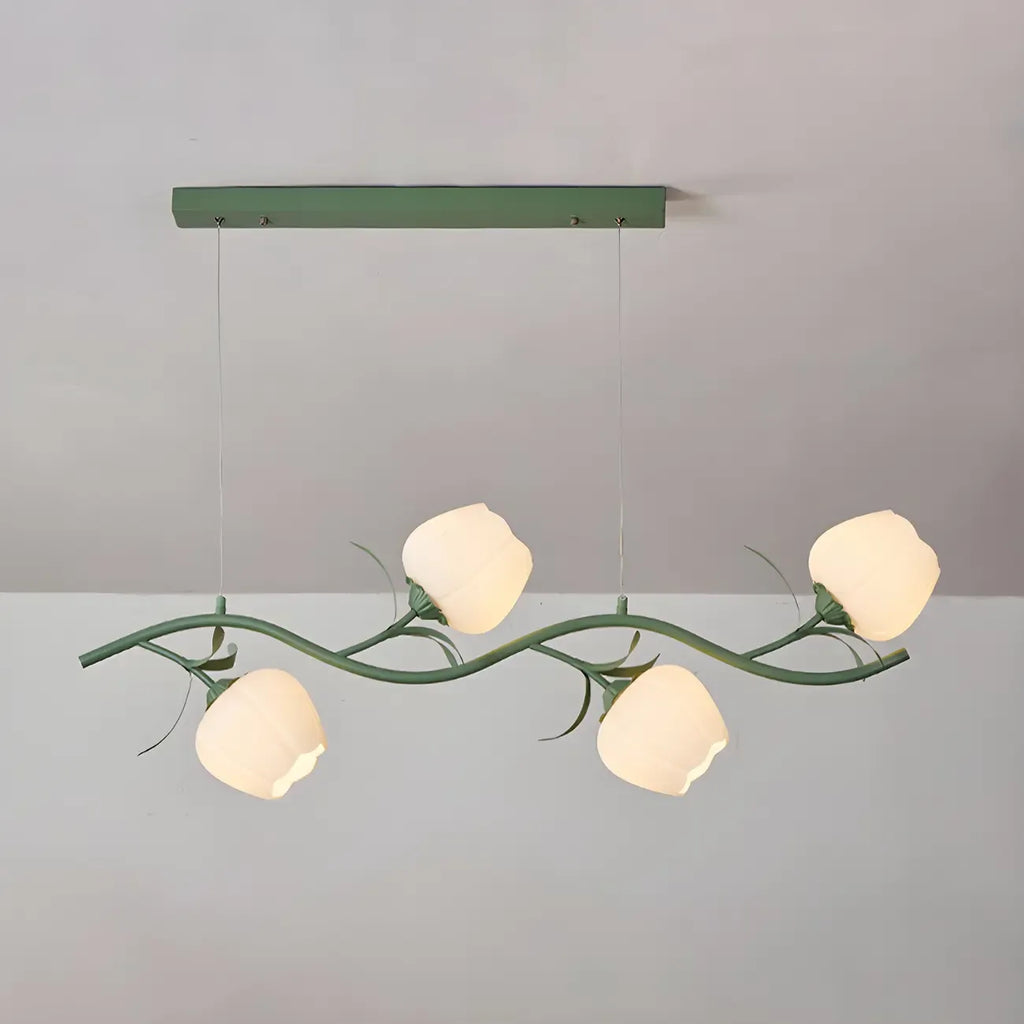 Elegante lampada a sospensione moderna a forma di fiore per isola cucina