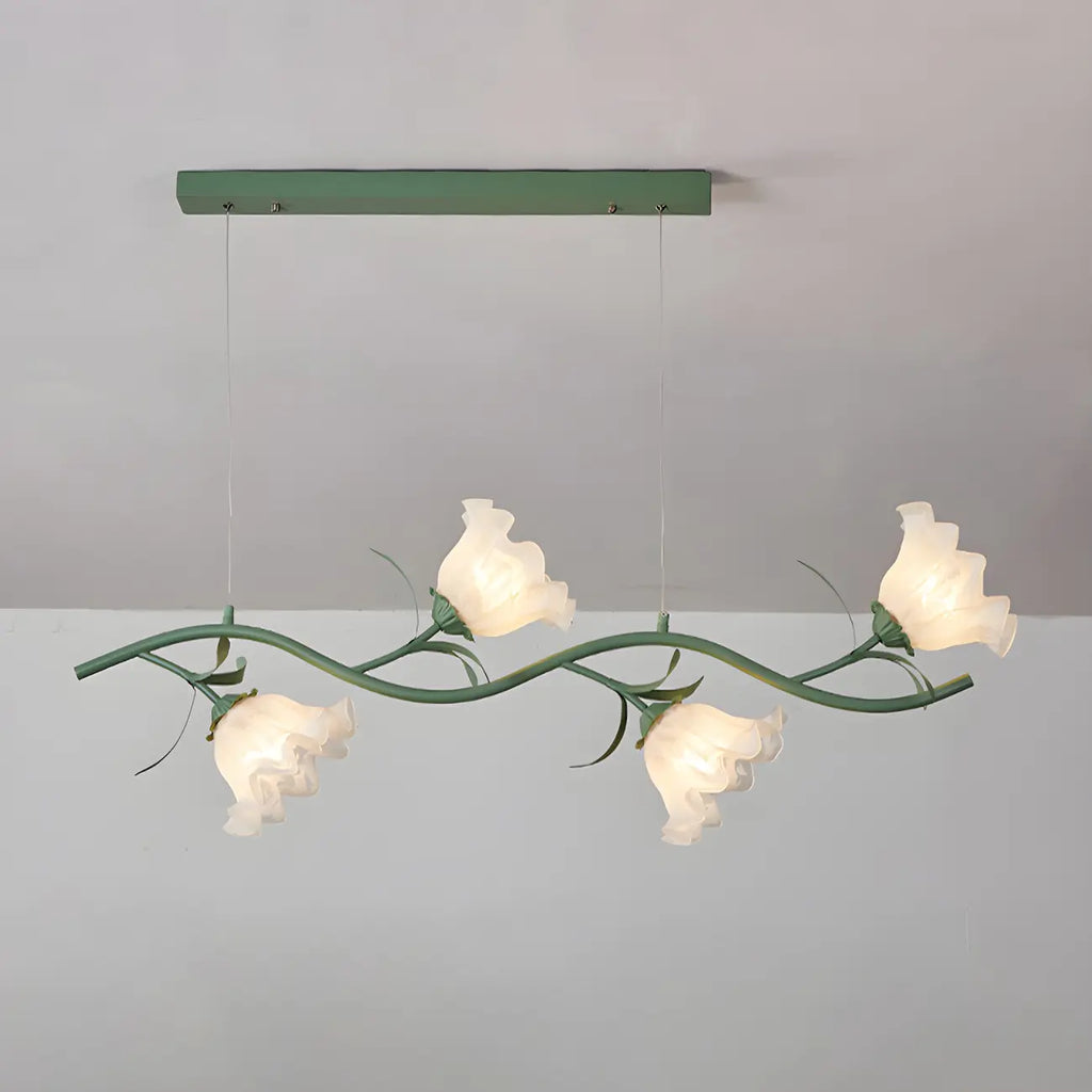 Elegante lampada a sospensione moderna a forma di fiore per isola cucina