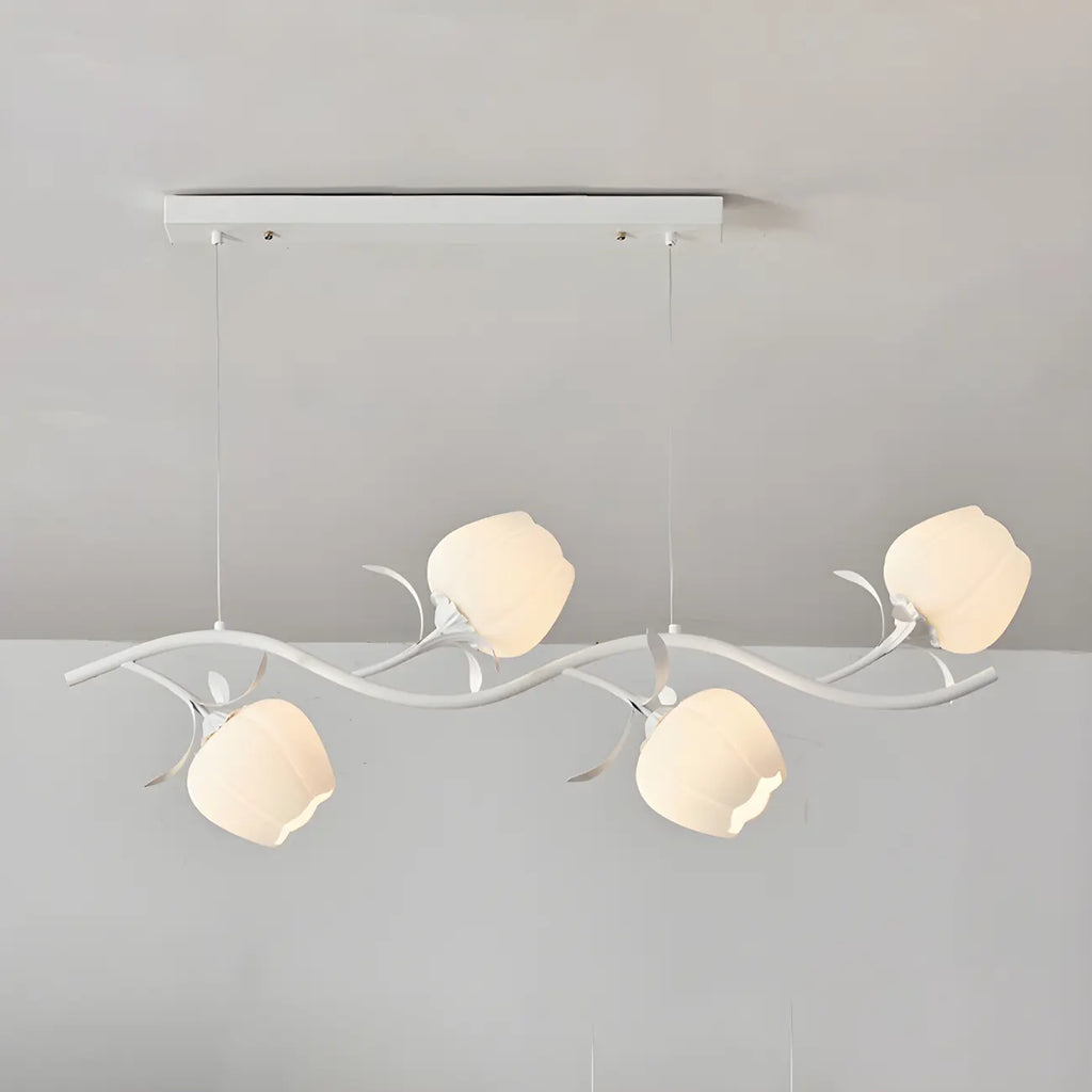Elegante lampada a sospensione moderna a forma di fiore per isola cucina