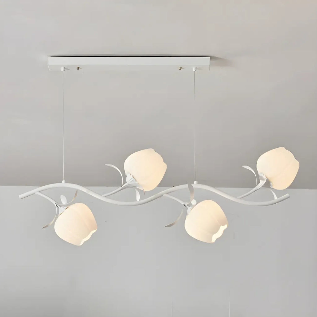 Elegante lampada a sospensione moderna a forma di fiore per isola cucina
