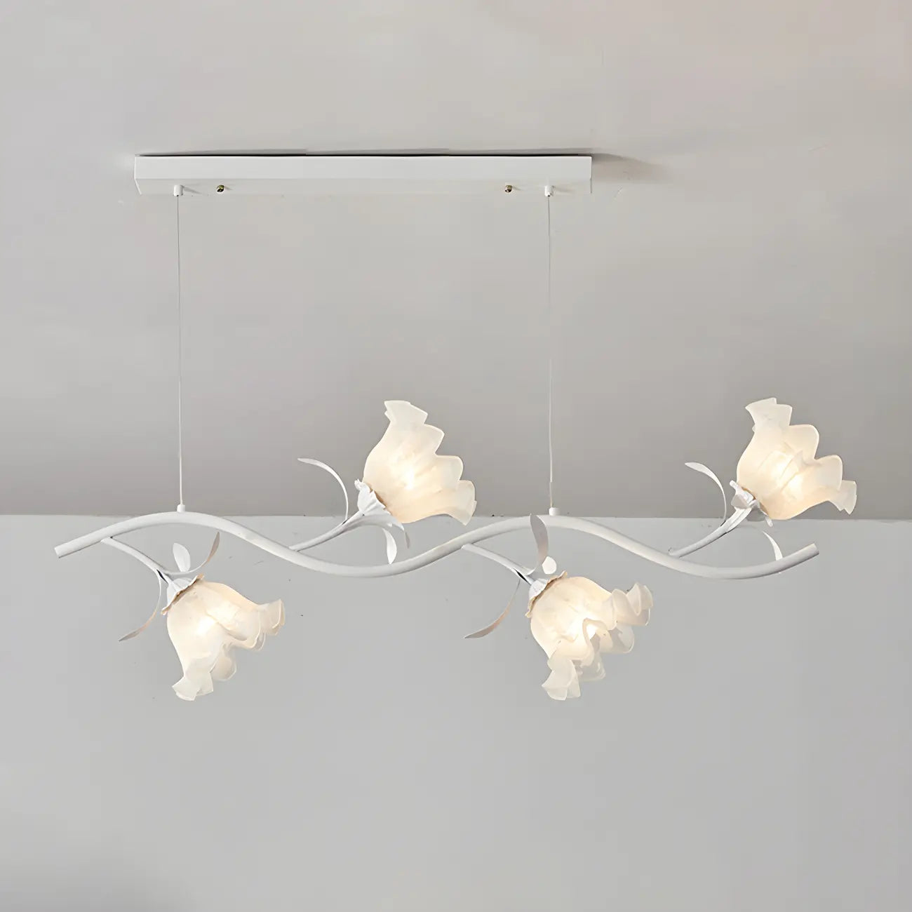 Elegante lampada a sospensione moderna a forma di fiore per isola cucina