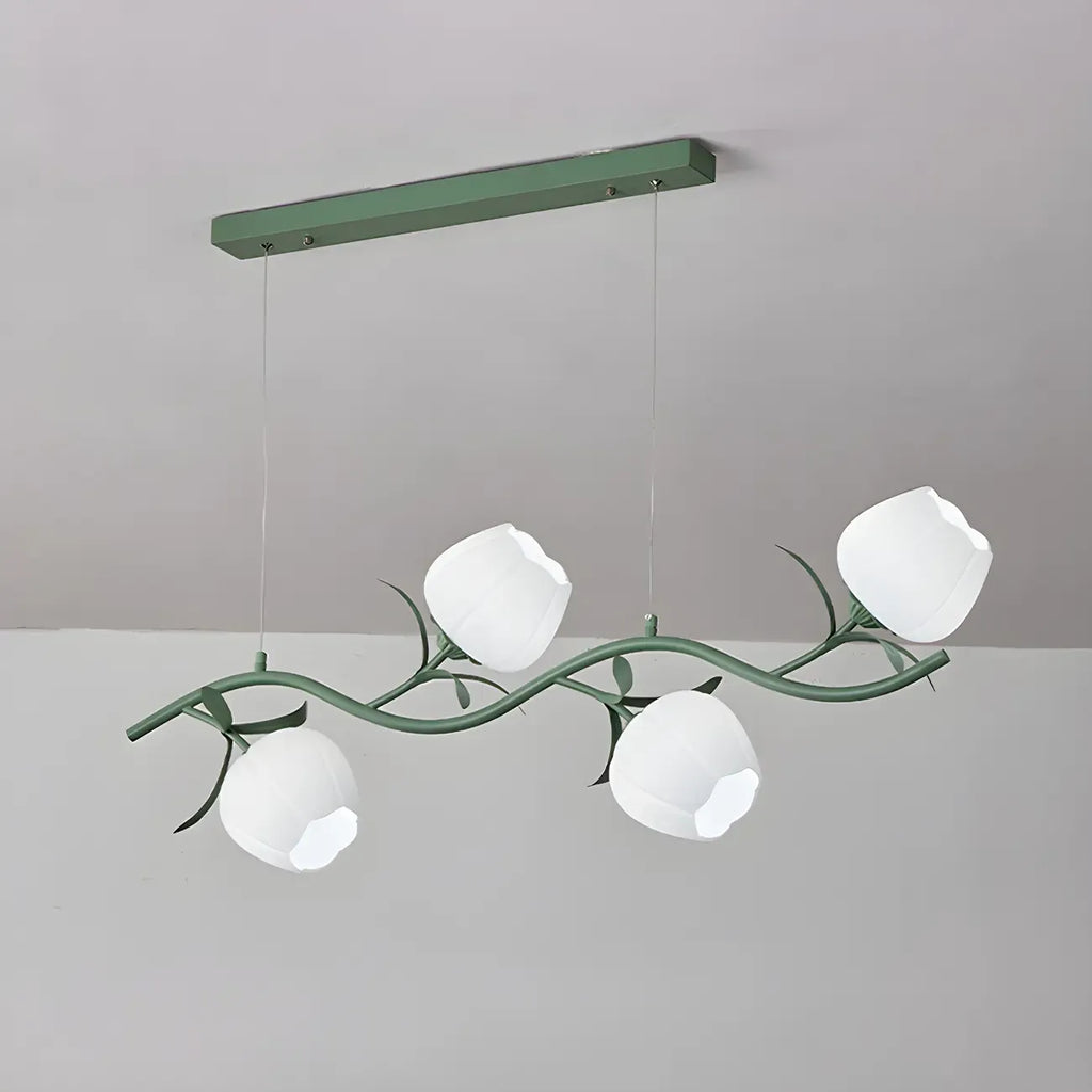 Elegante lampada a sospensione moderna a forma di fiore per isola cucina