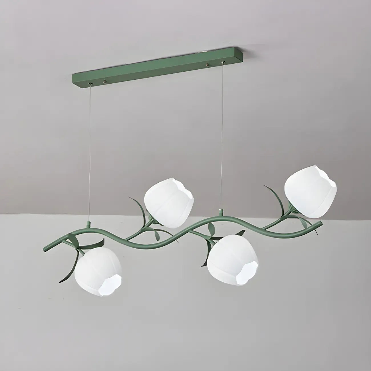 Elegante lampada a sospensione moderna a forma di fiore per isola cucina