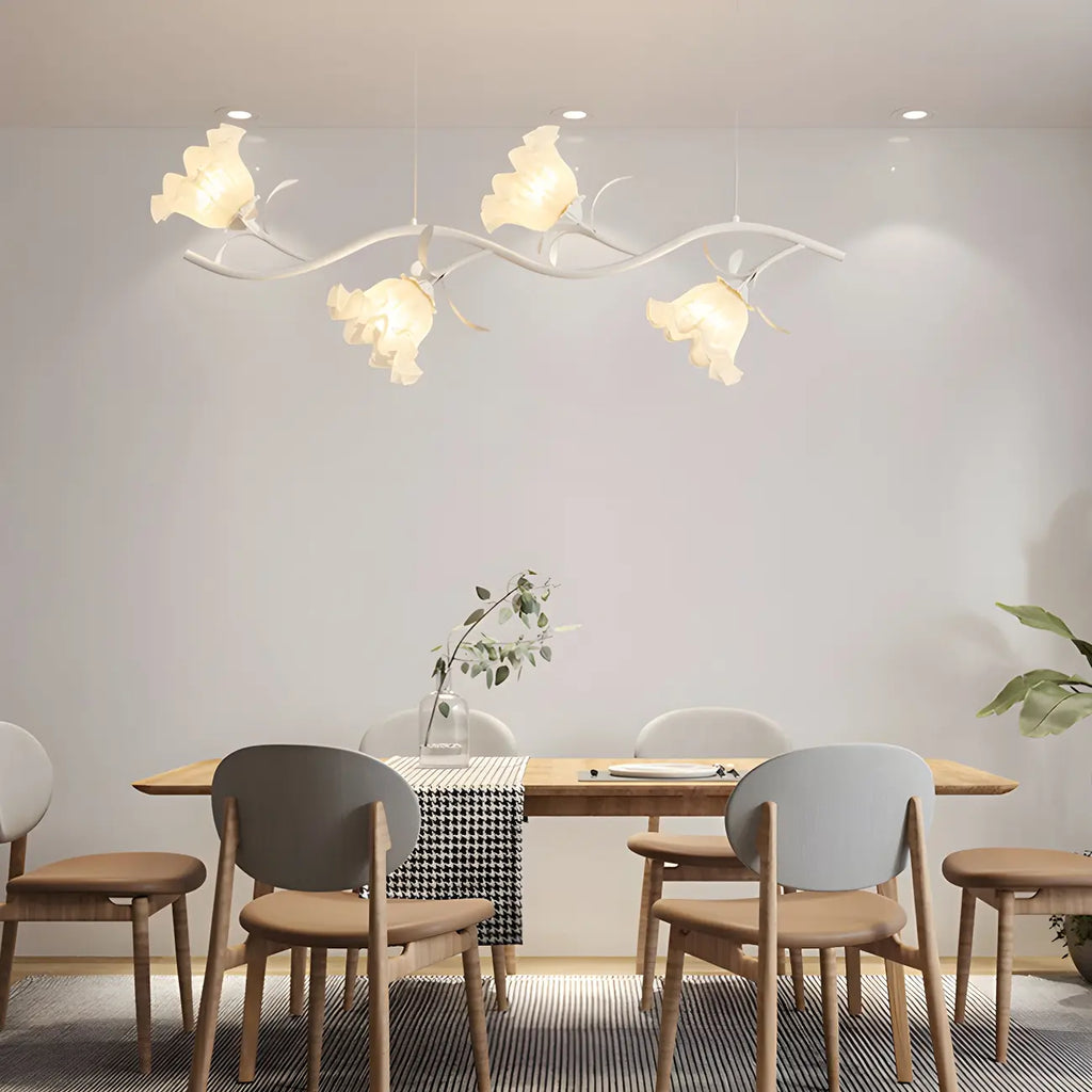 Elegante lampada a sospensione moderna a forma di fiore per isola cucina
