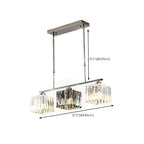 Suspension moderne en verre avec structure métallique pour îlot de cuisine