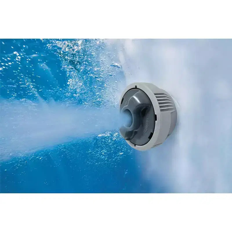 Bestway SaluSpa Milan AirJet, spa gonflable rond portable d'extérieur pour 4 à 6 personnes avec 140 jets d'air et couverture économiseur d'énergie EnergySense, bleu