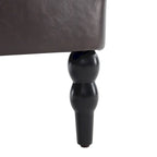 Lot de 2 fauteuils rembourrés avec boutons touffetés et oreiller lombaire beige/gris/bleu clair