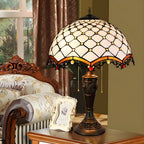 Lampe de table HomeyFad à 2 lumières avec dôme en verre et acier inoxydable de style vintage