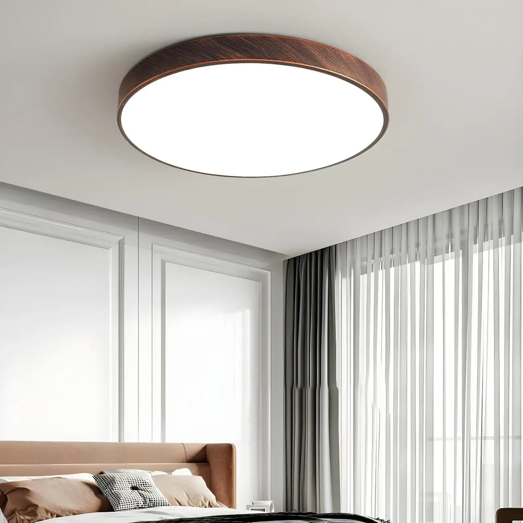 Plafonnier LED rond minimaliste rouille à intensité variable