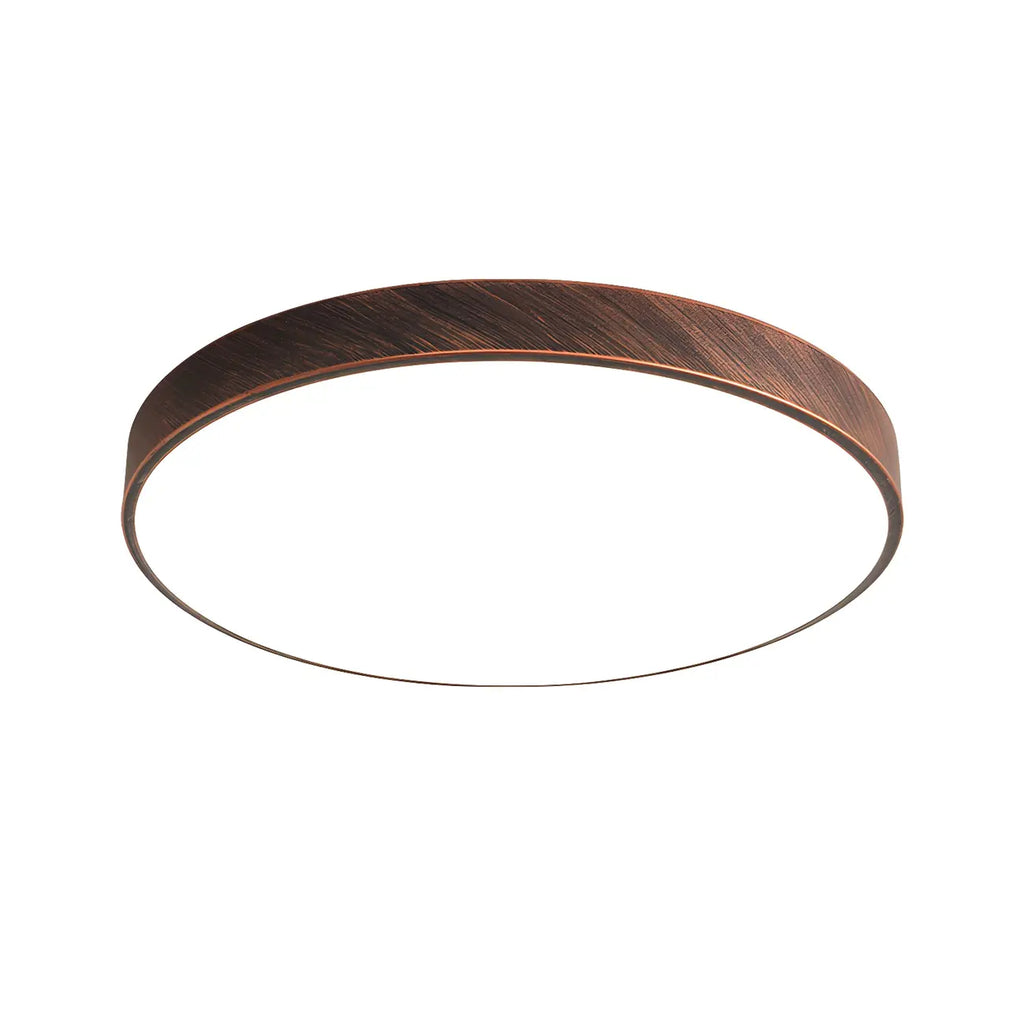 Plafonnier LED rond minimaliste rouille à intensité variable