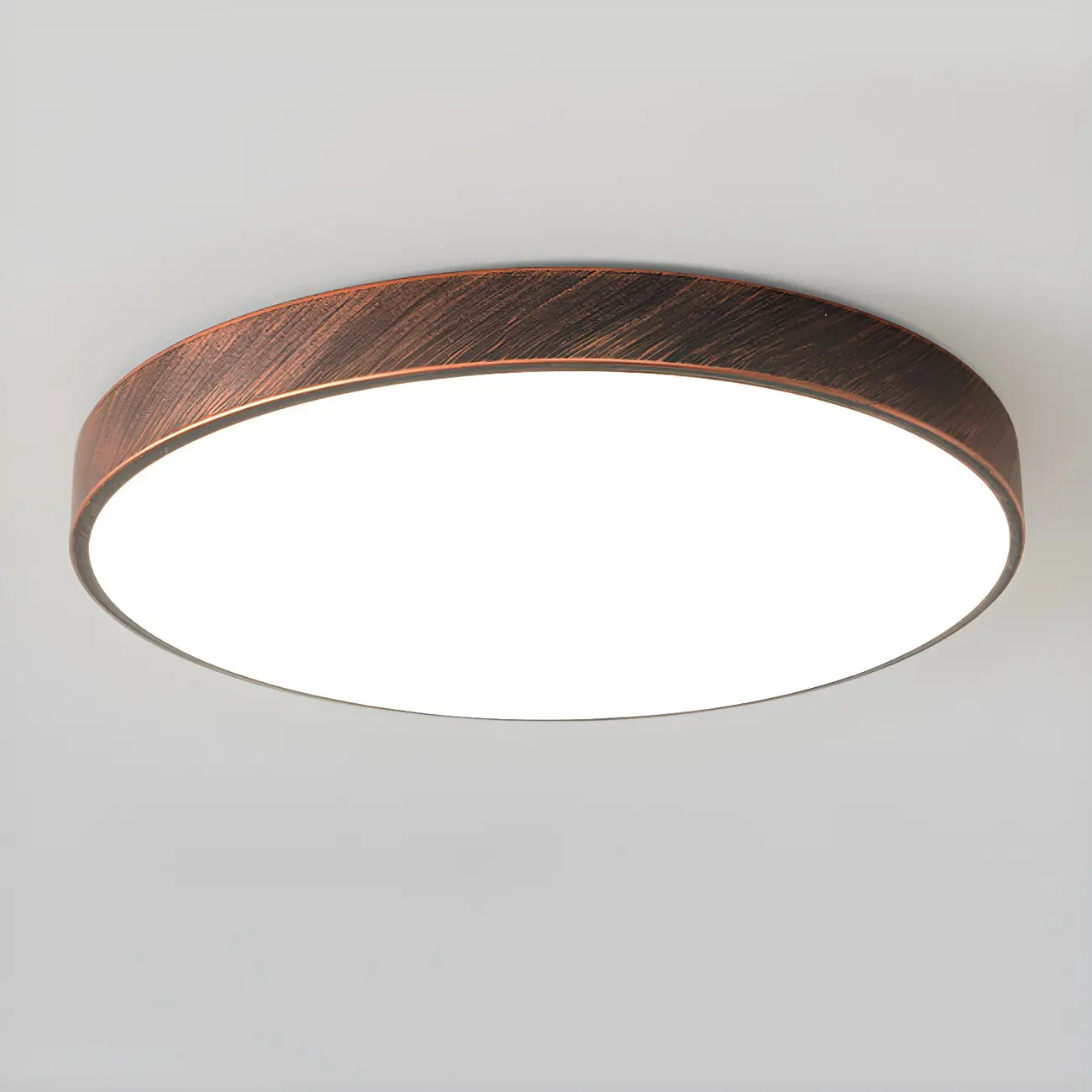 Plafonnier LED rond minimaliste rouille à intensité variable