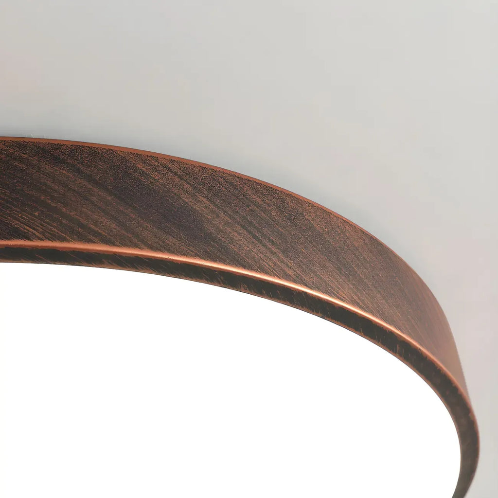 Plafonnier LED rond minimaliste rouille à intensité variable