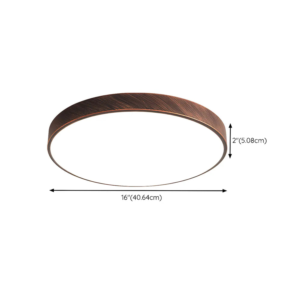 Plafonnier LED rond minimaliste rouille à intensité variable