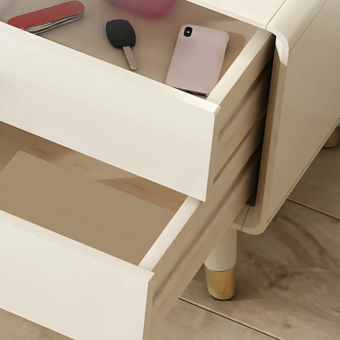 Mobile TV 87 in legno naturale nordico con ante scorrevoli