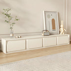Mobile TV con gestione cavi, 79 pollici, legno moderno bianco, con gambe