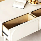 Mobile TV con gestione cavi, 79 pollici, legno moderno bianco, con gambe
