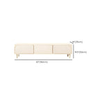 Mobile TV con gestione cavi, 79 pollici, legno moderno bianco, con gambe