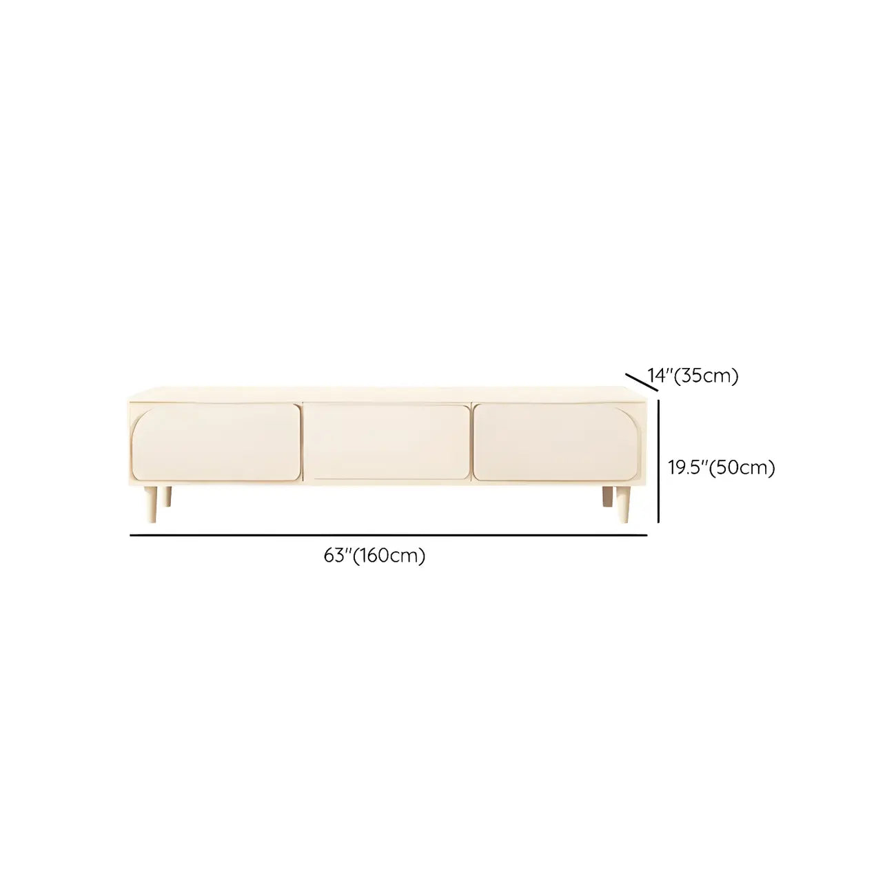 Mobile TV con gestione cavi, 79 pollici, legno moderno bianco, con gambe