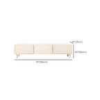 Mobile TV con gestione cavi, 79 pollici, legno moderno bianco, con gambe
