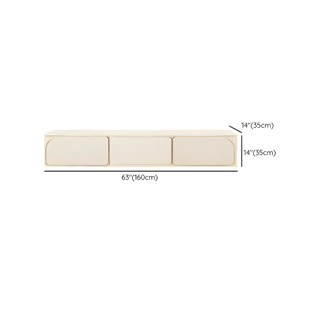 Mobile TV con gestione cavi, 79 pollici, legno moderno bianco, con gambe
