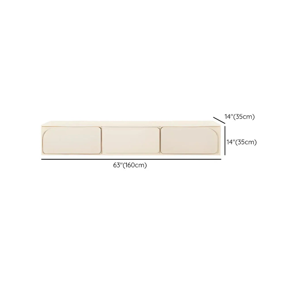 Mobile TV con gestione cavi, 79 pollici, legno moderno bianco, con gambe