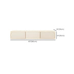 Mobile TV con gestione cavi, 79 pollici, legno moderno bianco, con gambe
