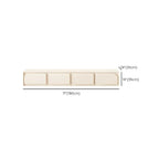 Mobile TV con gestione cavi, 79 pollici, legno moderno bianco, con gambe