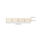 Mobile TV con gestione cavi, 79 pollici, legno moderno bianco, con gambe