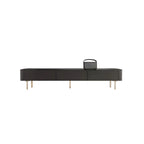 Meuble TV long et moderne en bois noir avec tiroirs (87)