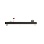 Meuble TV long et moderne en bois noir avec tiroirs (87)