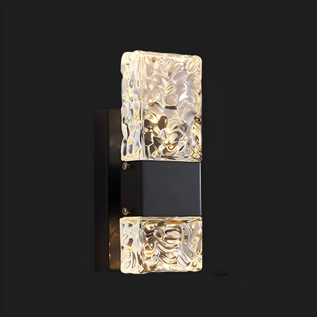 Applique murale glamour avec abat-jour en cristal pour salle de bain
