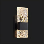 Applique murale glamour avec abat-jour en cristal pour salle de bain
