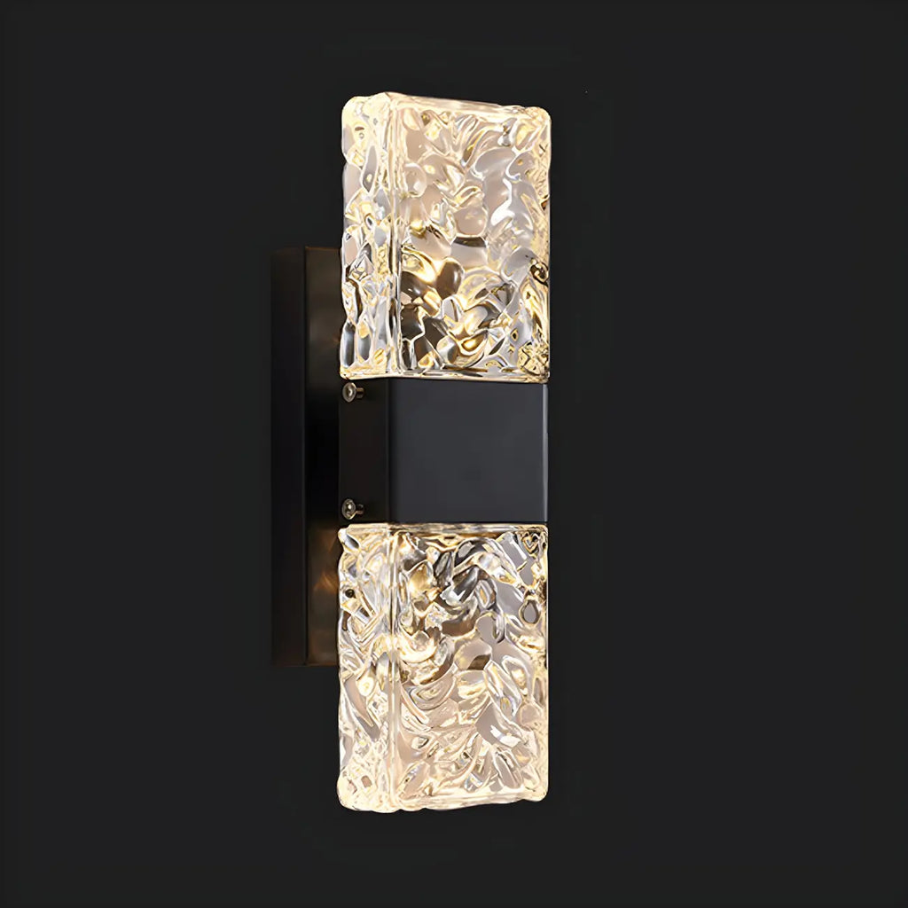 Applique murale glamour avec abat-jour en cristal pour salle de bain