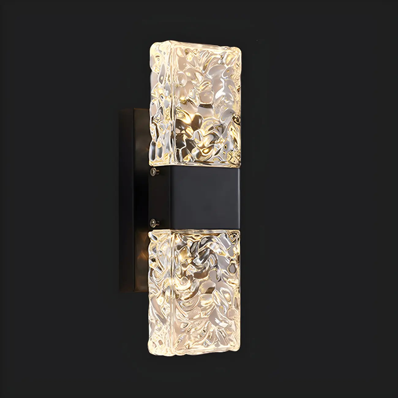 Applique murale glamour avec abat-jour en cristal pour salle de bain