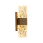 Applique murale glamour avec abat-jour en cristal pour salle de bain