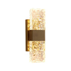 Applique murale glamour avec abat-jour en cristal pour salle de bain