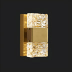 Applique murale glamour avec abat-jour en cristal pour salle de bain