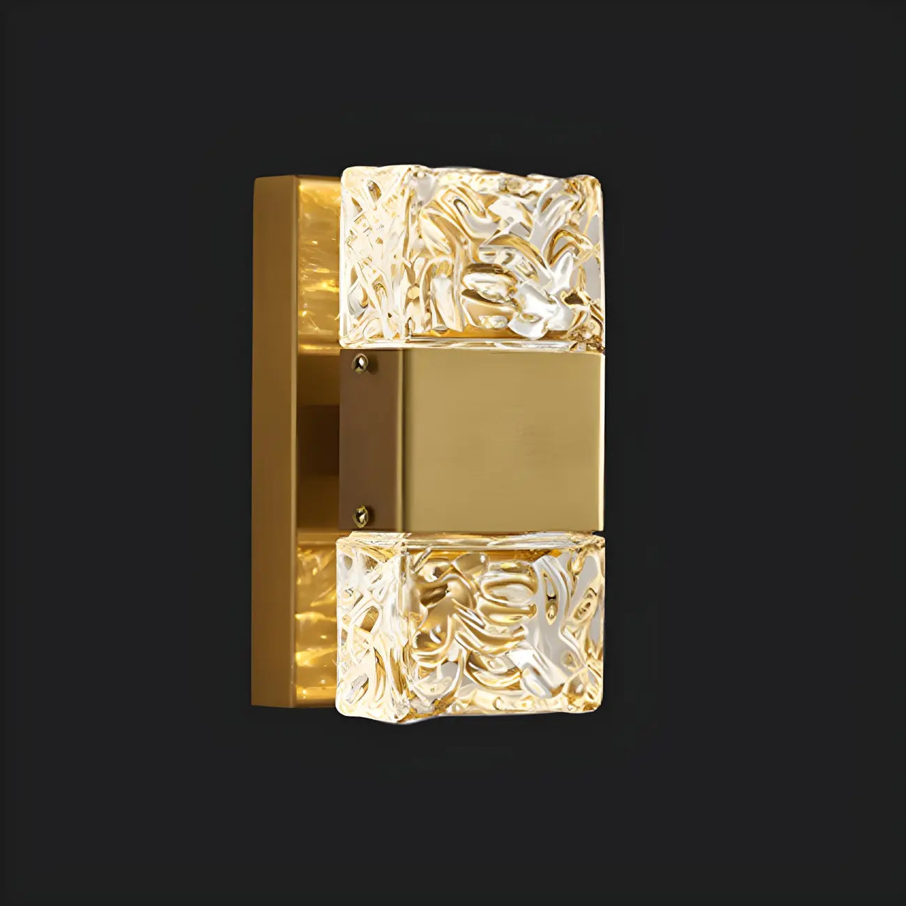 Applique murale glamour avec abat-jour en cristal pour salle de bain